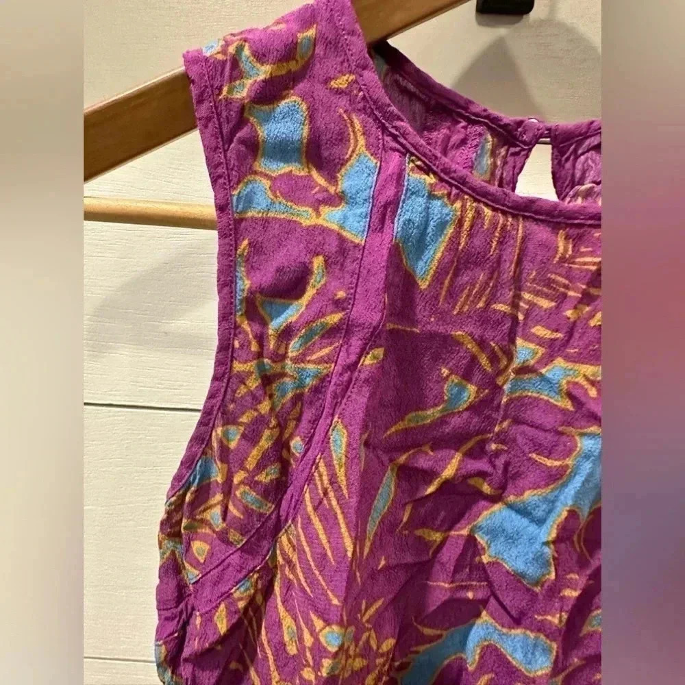 Cabi Purple and Blue Floral Tank- size XS - Picture 3 of 4